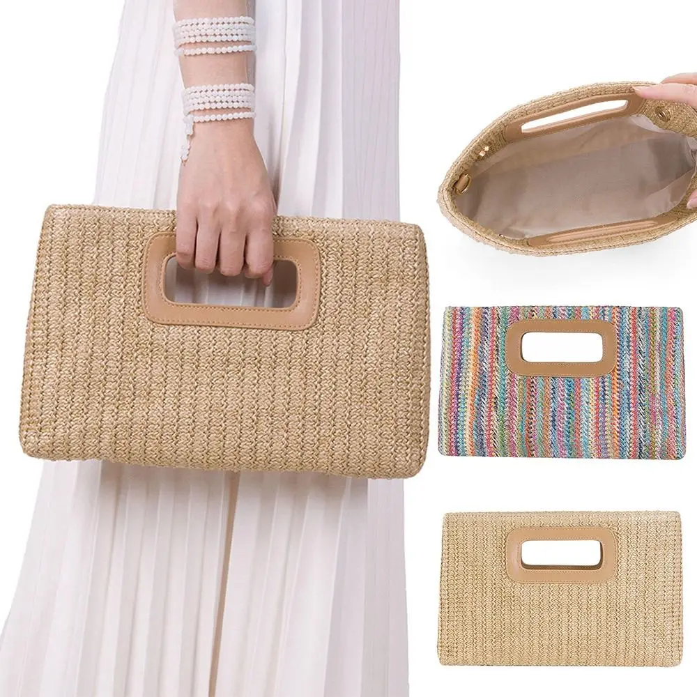 Top Handle Shoulder Crossbody Bag Large Capacity Straw Weaving Evening Banquet Bags Detachable Shoulder Strap Chain Fashion
Top Handle Shoulder Crossbody Bag Large Capacity Straw Weaving Evening Banquet Bags Detachable Shoulder Strap Chain Fashion