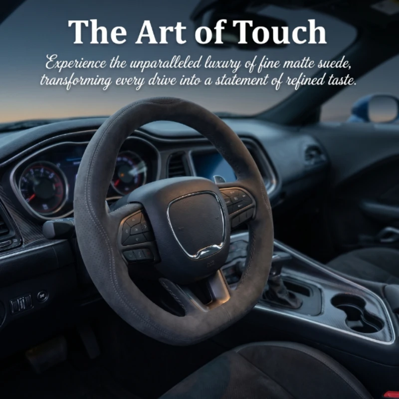 38cm Faux Suede Leather Steering Wheel Cover Embossed Style Round Car Decorations Accessory with Inner Ring for All Seasons
38cm Faux Suede Leather Steering Wheel Cover Embossed Style Round Car Decorations Accessory with Inner Ring for All Seasons