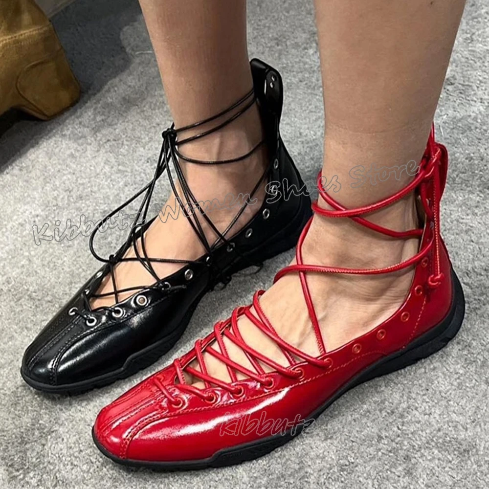 Lace-Up Ballet Pumps Leather Solid Color Fashion Novelty Luxury Elegant Sexy Party Dress Women Shoes Newest Round Toe Flat with
Lace-Up Ballet Pumps Leather Solid Color Fashion Novelty Luxury Elegant Sexy Party Dress Women Shoes Newest Round Toe Flat with