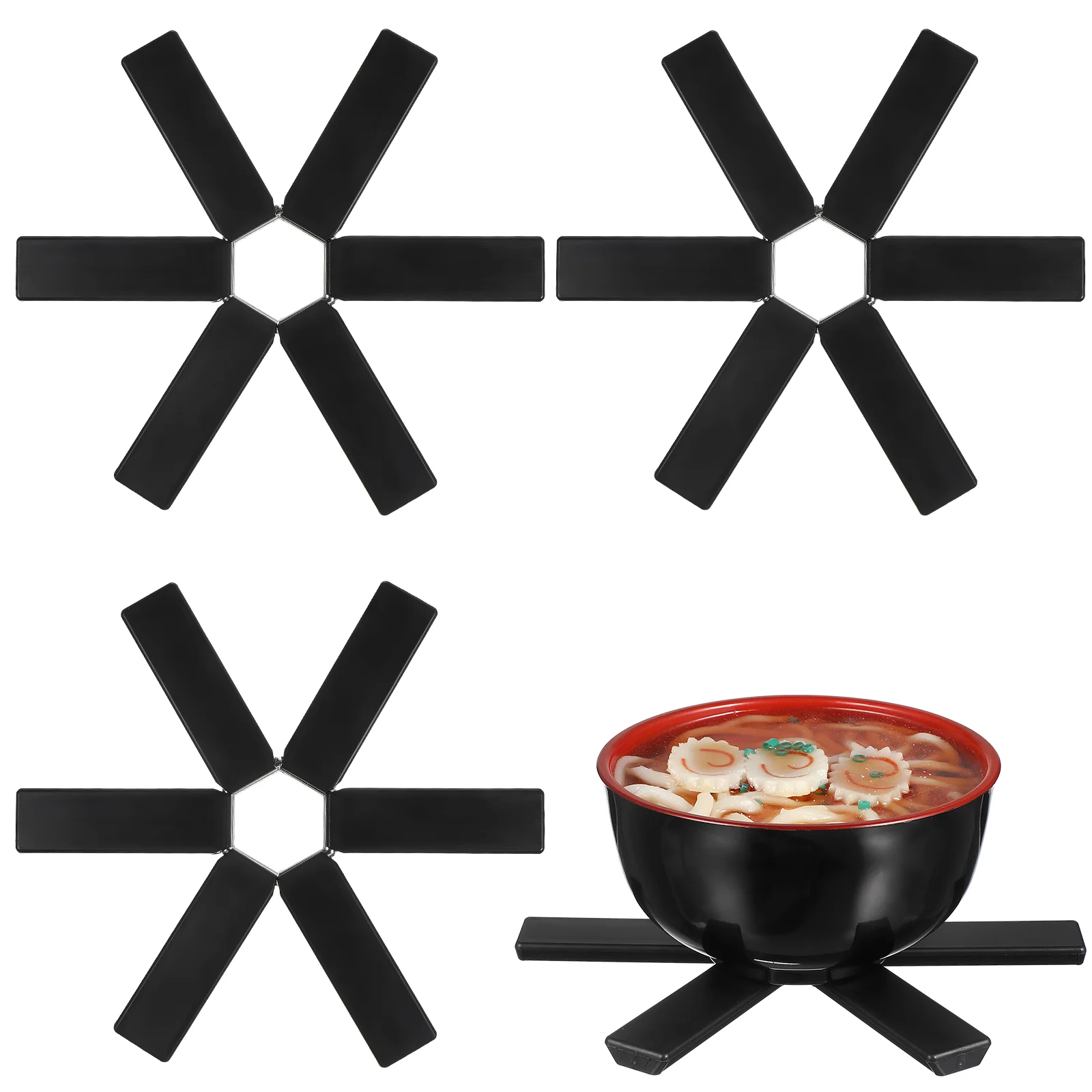 4 Pcs Black Heat Insulation Pad Foldable Hot Holder for Kitchen Countertops Multi functional Abs Material High
4 Pcs Black Heat Insulation Pad Foldable Hot Holder for Kitchen Countertops Multi functional Abs Material High