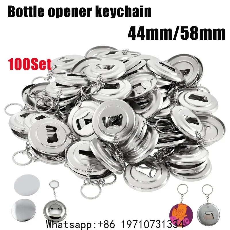 100 Sets of Bottle Opener Keychains 44mm/58mm Button Parts and Materials Suitable for Badge Button Making Machines with Holes
100 Sets of Bottle Opener Keychains 44mm/58mm Button Parts and Materials Suitable for Badge Button Making Machines with Holes