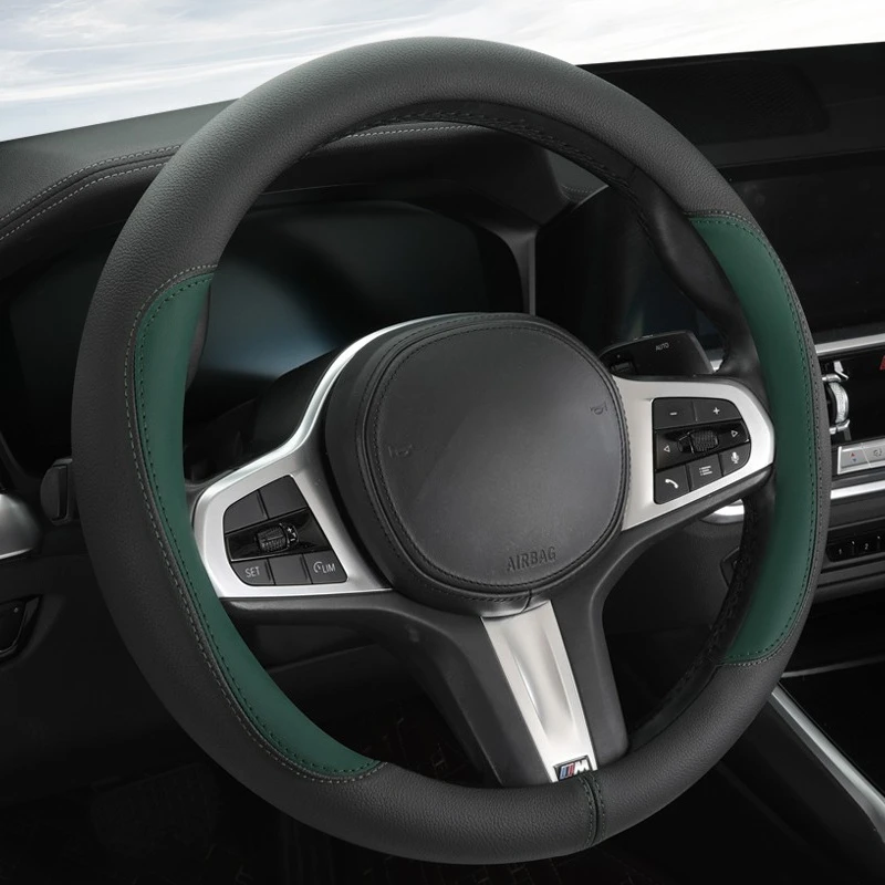 Color-Blocked Steering Wheel Cover, Breathable Anti-Slip PU Leather , Universal Fit 14.5–15 ", Comfortable Grip Various Colors
Color-Blocked Steering Wheel Cover, Breathable Anti-Slip PU Leather , Universal Fit 14.5–15 ", Comfortable Grip Various Colors