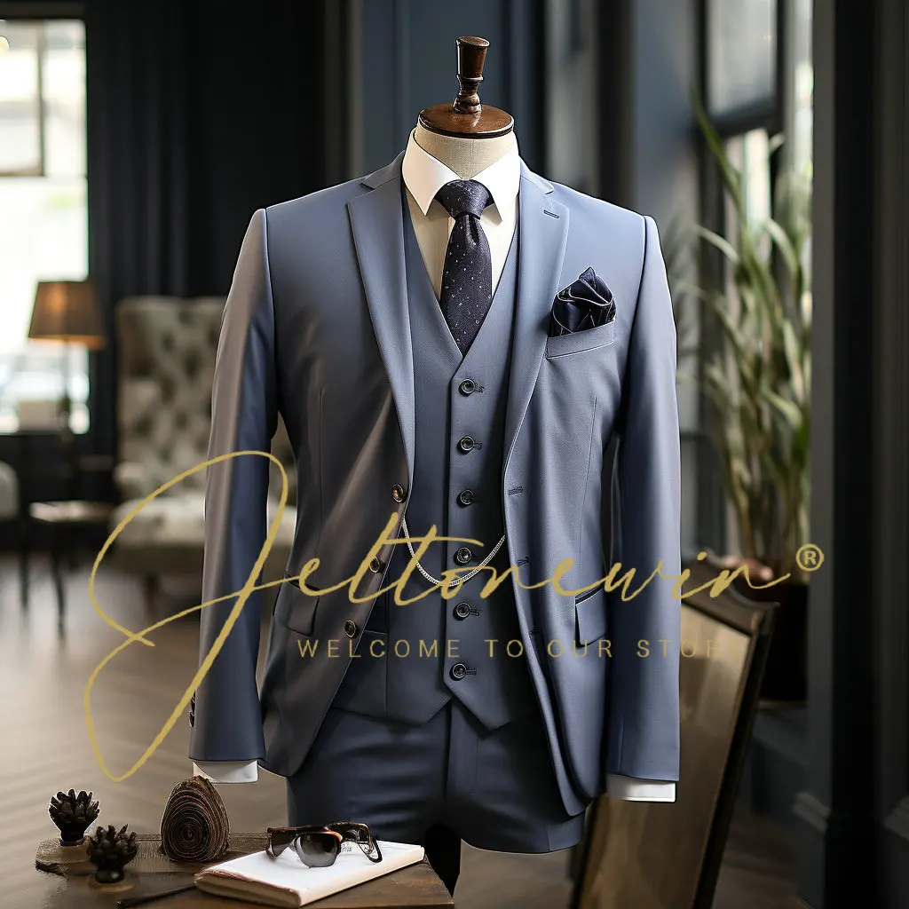 Wedding Suits For Men Blazers 3 Pieces Wedding Business Sets Vest Pants Coats Formal Luxury Full Classic Jackets Costume Homme
Wedding Suits For Men Blazers 3 Pieces Wedding Business Sets Vest Pants Coats Formal Luxury Full Classic Jackets Costume Homme