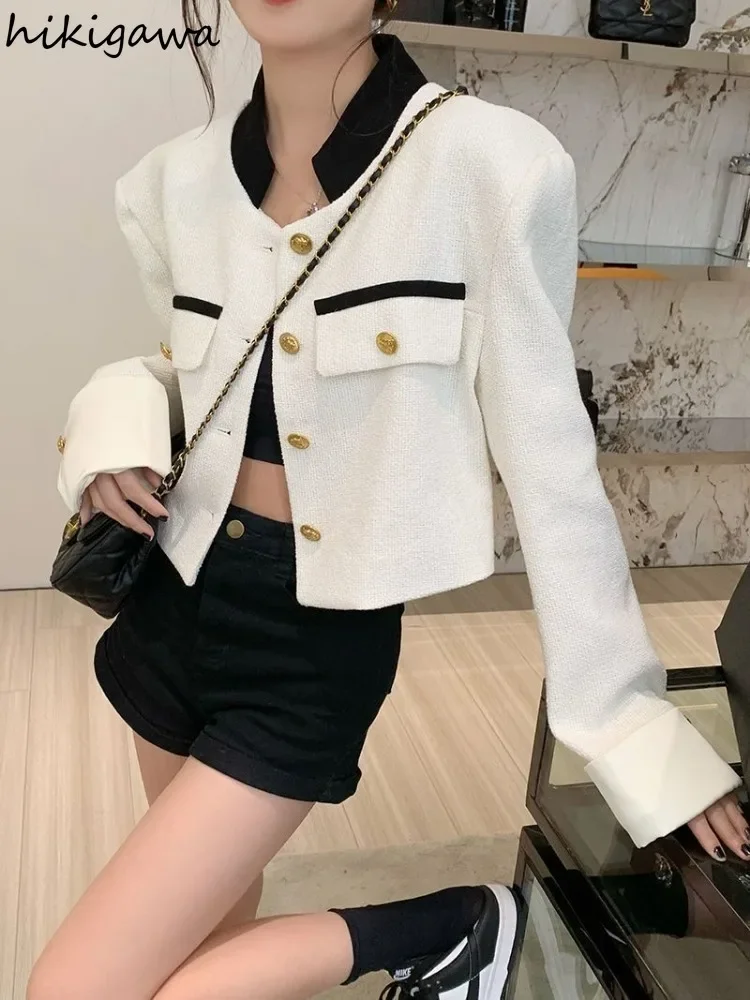 Jackets for Women Stand Neck Long Sleeve Temperament Crop Tops Office Ladies 2025 Ropa Mujer Fashion Vintage Tunic Korean Coat
Jackets for Women Stand Neck Long Sleeve Temperament Crop Tops Office Ladies 2025 Ropa Mujer Fashion Vintage Tunic Korean Coat