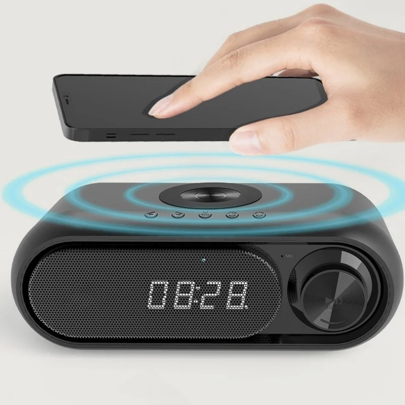 Беспроводное зарядное устройство, Bluetooth-колонка, цифровой будильник, LED-дисплей времени для дома, офиса, рабочего стола
Беспроводное зарядное устройство, Bluetooth-колонка, цифровой будильник, LED-дисплей времени для дома, офиса, рабочего стола
