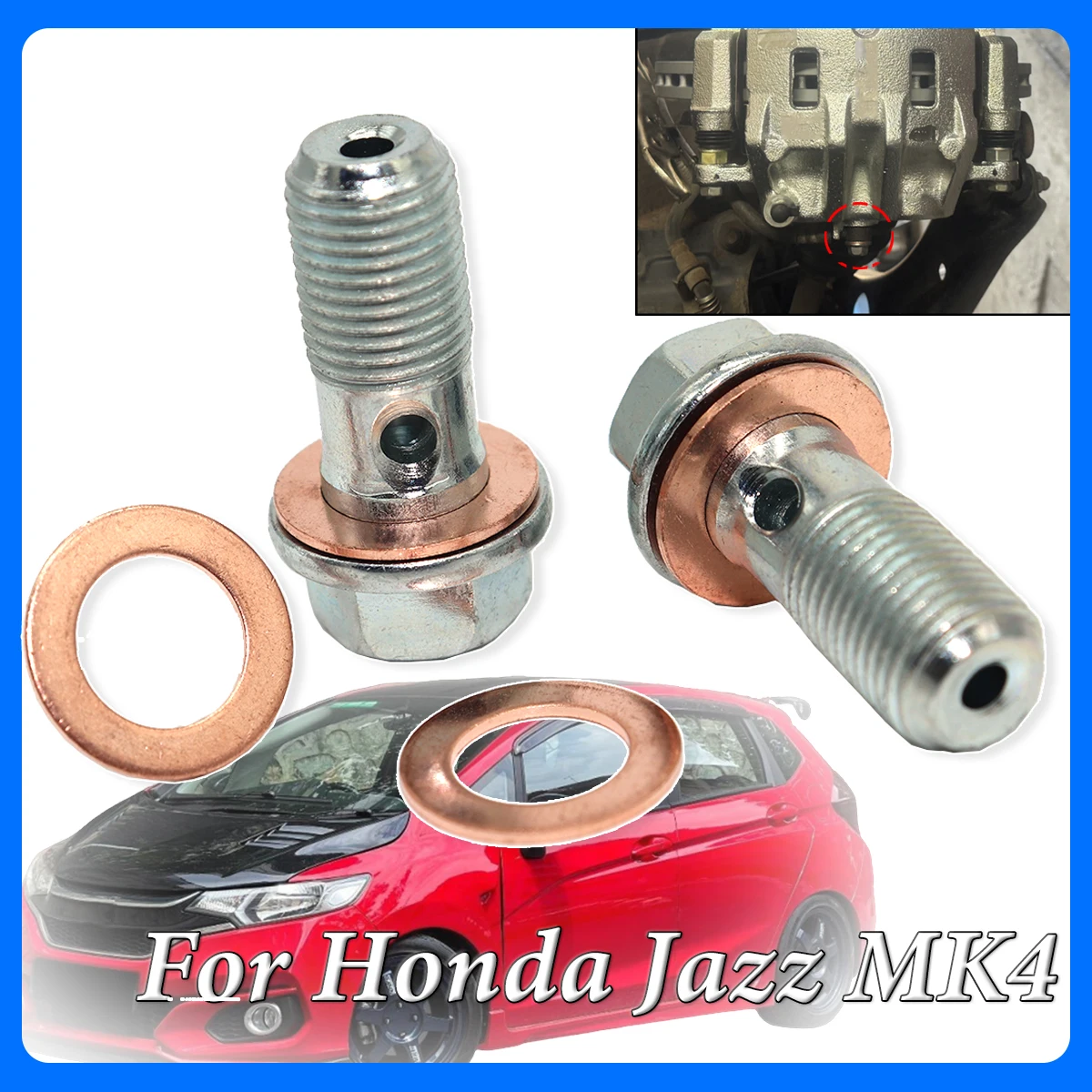 For Honda Jazz MK4 2013-2020 Front Left Right Caliper Hose Lines Banjo Fittings Bolts Copper Sealing Crush Washers Repair Kit
For Honda Jazz MK4 2013-2020 Front Left Right Caliper Hose Lines Banjo Fittings Bolts Copper Sealing Crush Washers Repair Kit