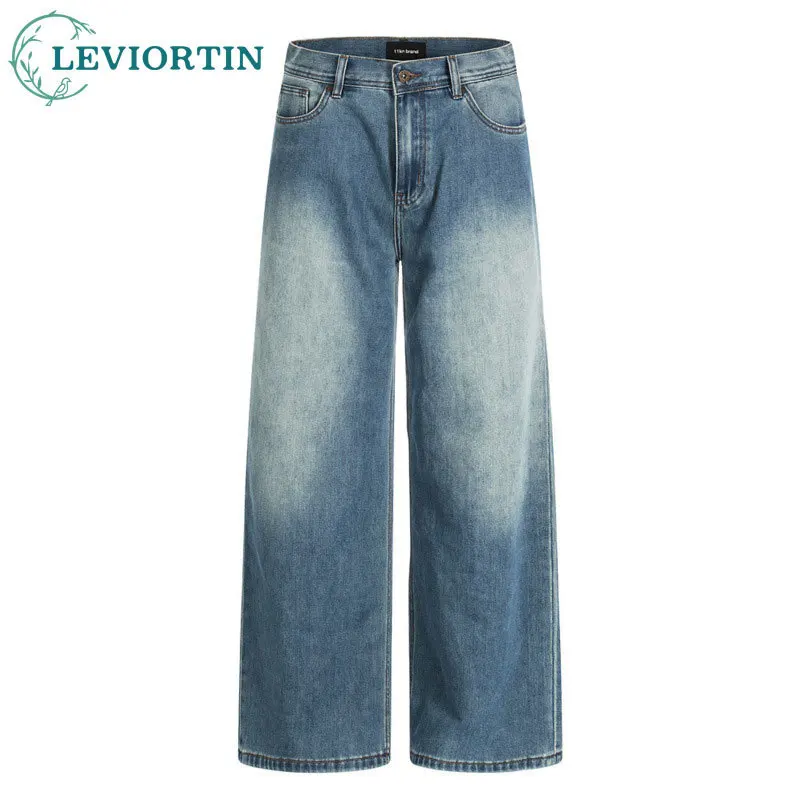 Мужские модные свободные брюки для папы в стиле ретро в стиле панк, белые шлифовальные брюки с градиентом, сделано старые прямые широкие ковбойские брюки
Мужские модные свободные брюки для папы в стиле ретро в стиле панк, белые шлифовальные брюки с градиентом, сделано старые прямые широкие ковбойские брюки