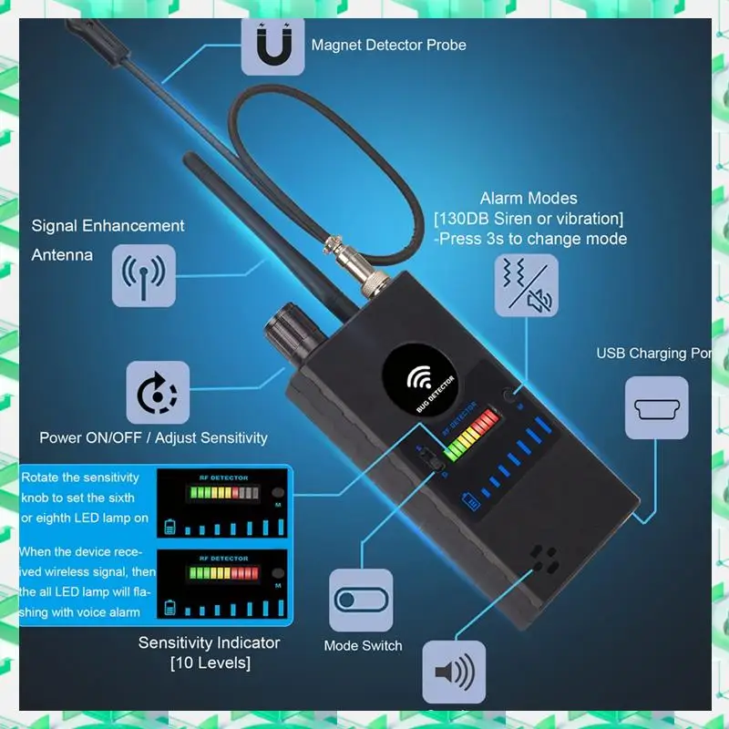Профессиональное прослушивающее устройство 3C Electron, высокочувствительный сканер, детектор ошибок, GSM-устройство для прослушивания F
Профессиональное прослушивающее устройство 3C Electron, высокочувствительный сканер, детектор ошибок, GSM-устройство для прослушивания F