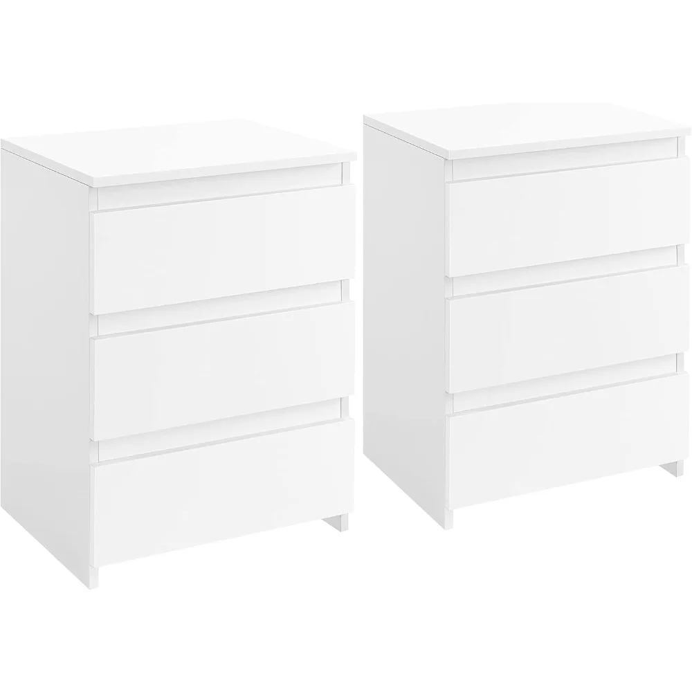 2PCS 3-Drawer Nightstands, White Bedside Tables with Storage Space, Modern Bedside Cabinet Units with Sturdy Base, Small Bedsid
2PCS 3-Drawer Nightstands, White Bedside Tables with Storage Space, Modern Bedside Cabinet Units with Sturdy Base, Small Bedsid