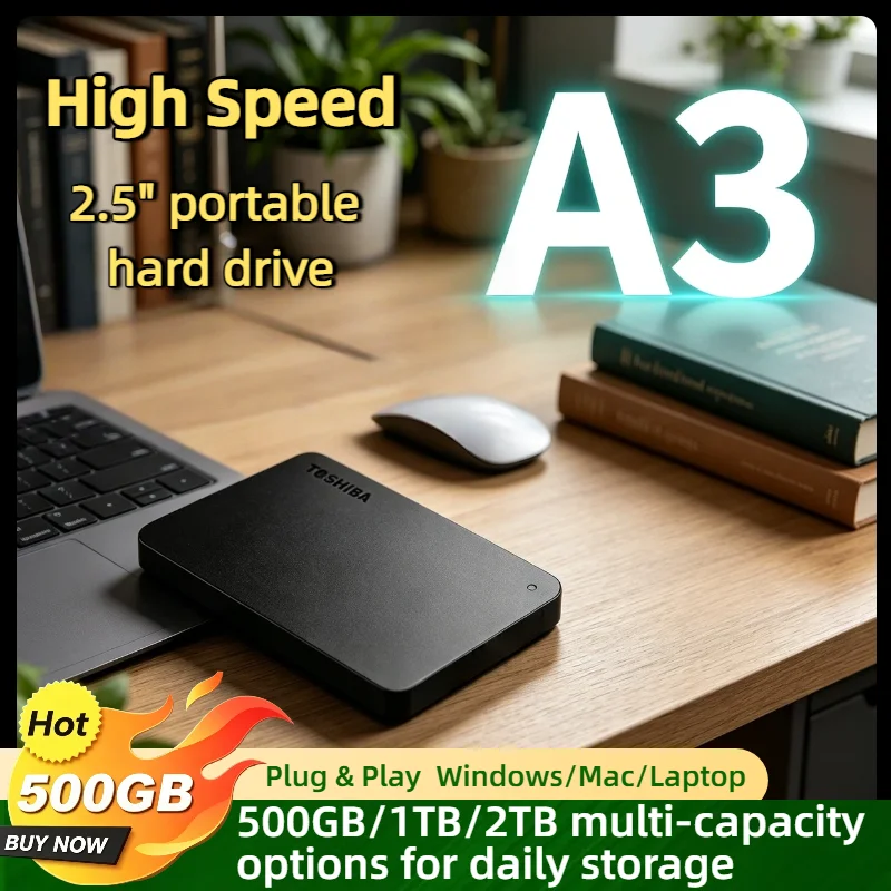 500GB 1TB 2TB OEM For Toshiba A3 USB 3.0 Expansion External HDD 2.5 Inch Portable Hard Disk Drive Box Storage Compact Pro
500GB 1TB 2TB OEM For Toshiba A3 USB 3.0 Expansion External HDD 2.5 Inch Portable Hard Disk Drive Box Storage Compact Pro
