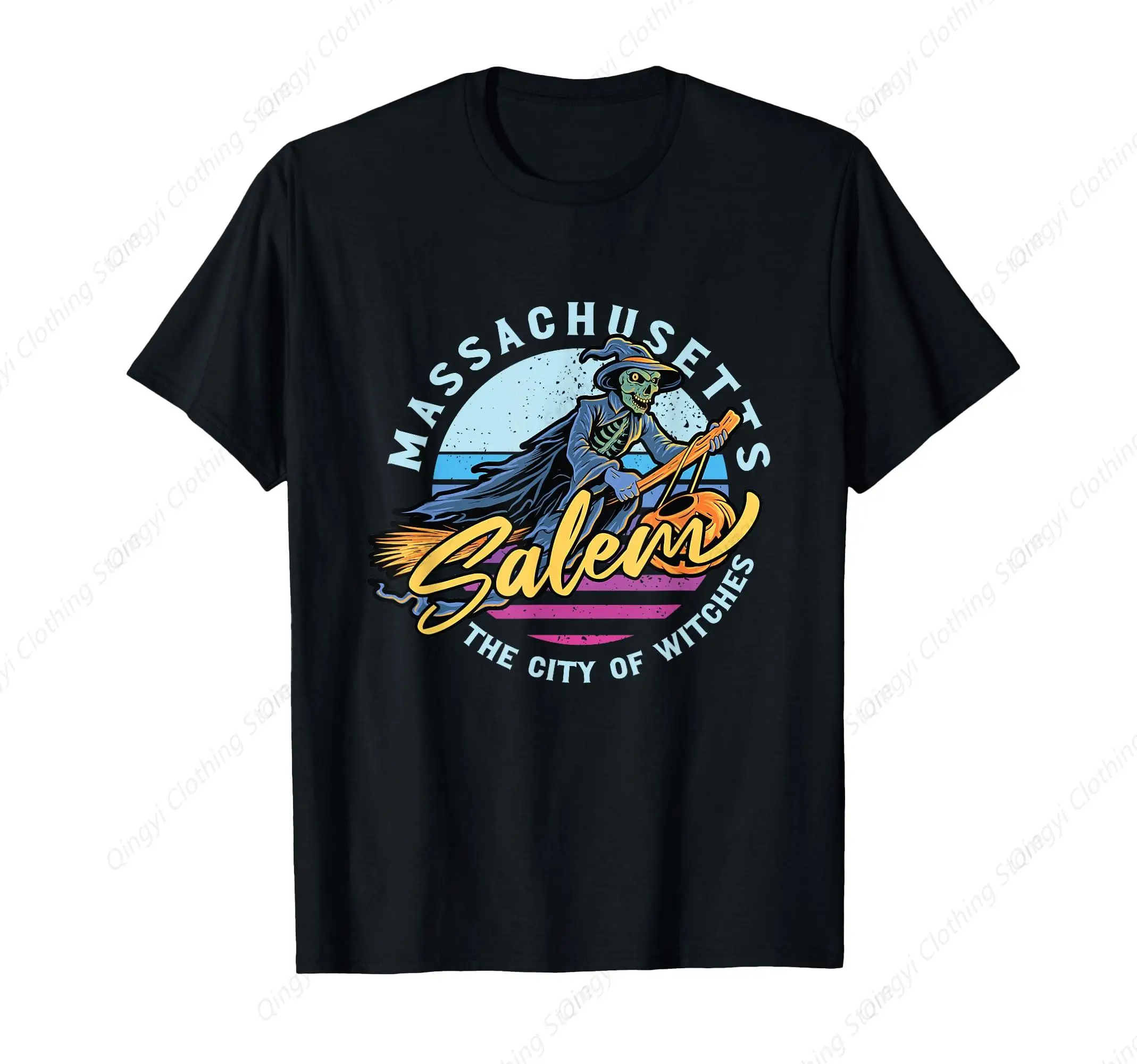 Massachusetts Salem The City Of Witches Skeleton On Broom T-Shirt
Massachusetts Salem The City Of Witches Skeleton On Broom T-Shirt