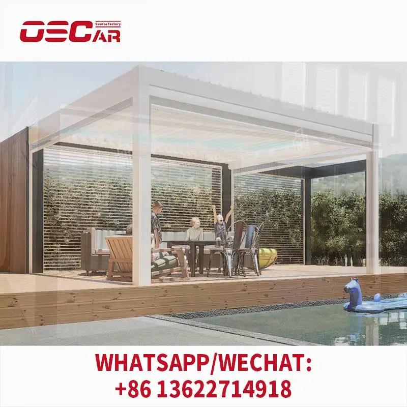 Modern Aluminum Customized Heavy Duty Louvered Roof DIY Shading Waterproof Garden Gazebo for Patio and Backyard pergolas
Modern Aluminum Customized Heavy Duty Louvered Roof DIY Shading Waterproof Garden Gazebo for Patio and Backyard pergolas