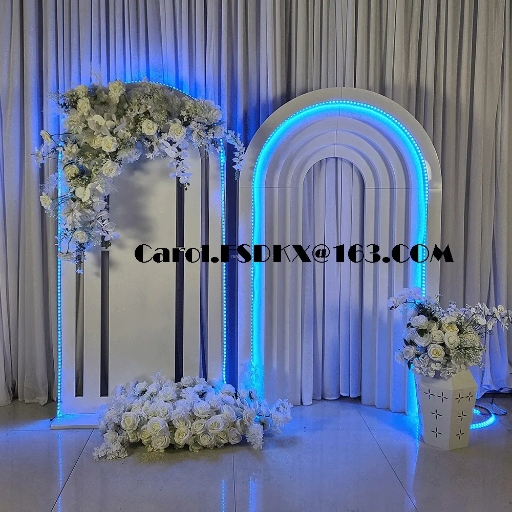 Luxury Top Quality White Ripple Stainless Steel Arch Backdrop Wedding Reception Backdrop Design for Party Banquet Reception
Luxury Top Quality White Ripple Stainless Steel Arch Backdrop Wedding Reception Backdrop Design for Party Banquet Reception