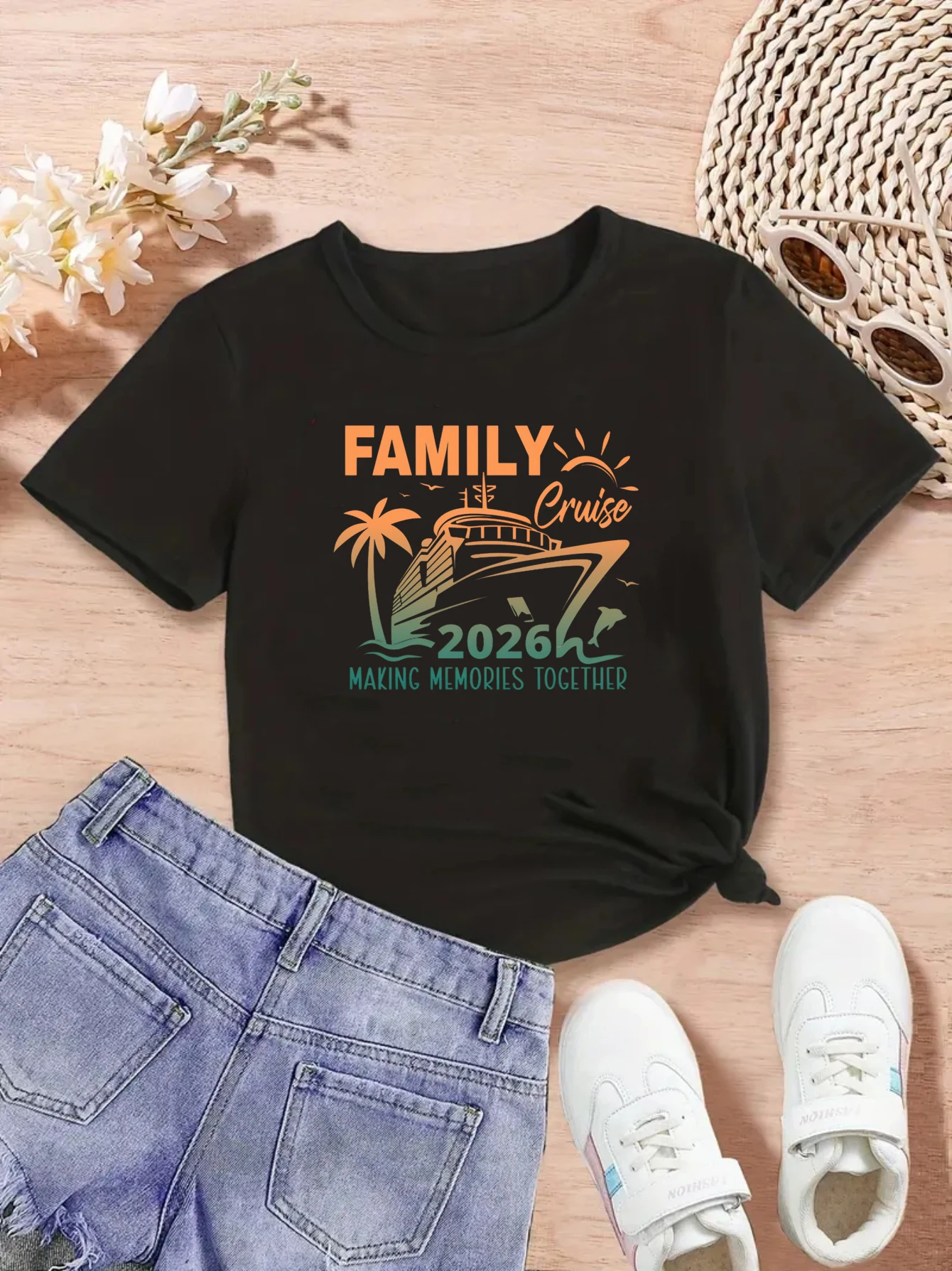 Family Cruise 2026 Making Memeories Together Printed T Shirt Boys Cool Kids Clothes Summer Beach Vacation Trip T-Shirt
Family Cruise 2026 Making Memeories Together Printed T Shirt Boys Cool Kids Clothes Summer Beach Vacation Trip T-Shirt