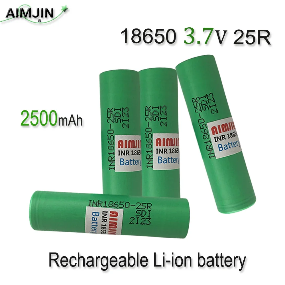 18650 25R 3.7V 2500mAh Rechargeable Li-ion Battery For Our Toy Tool Flashlight Battery
18650 25R 3.7V 2500mAh Rechargeable Li-ion Battery For Our Toy Tool Flashlight Battery