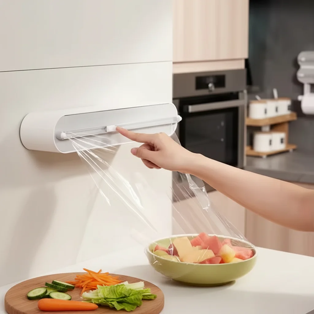 EE1 CLing Wrap Dispenser with Cutter Tin Aluminum Foil Dispenser with Cutter Sturdy Food Cling Wrap Film Cutter Kitchen Organize
EE1 CLing Wrap Dispenser with Cutter Tin Aluminum Foil Dispenser with Cutter Sturdy Food Cling Wrap Film Cutter Kitchen Organize