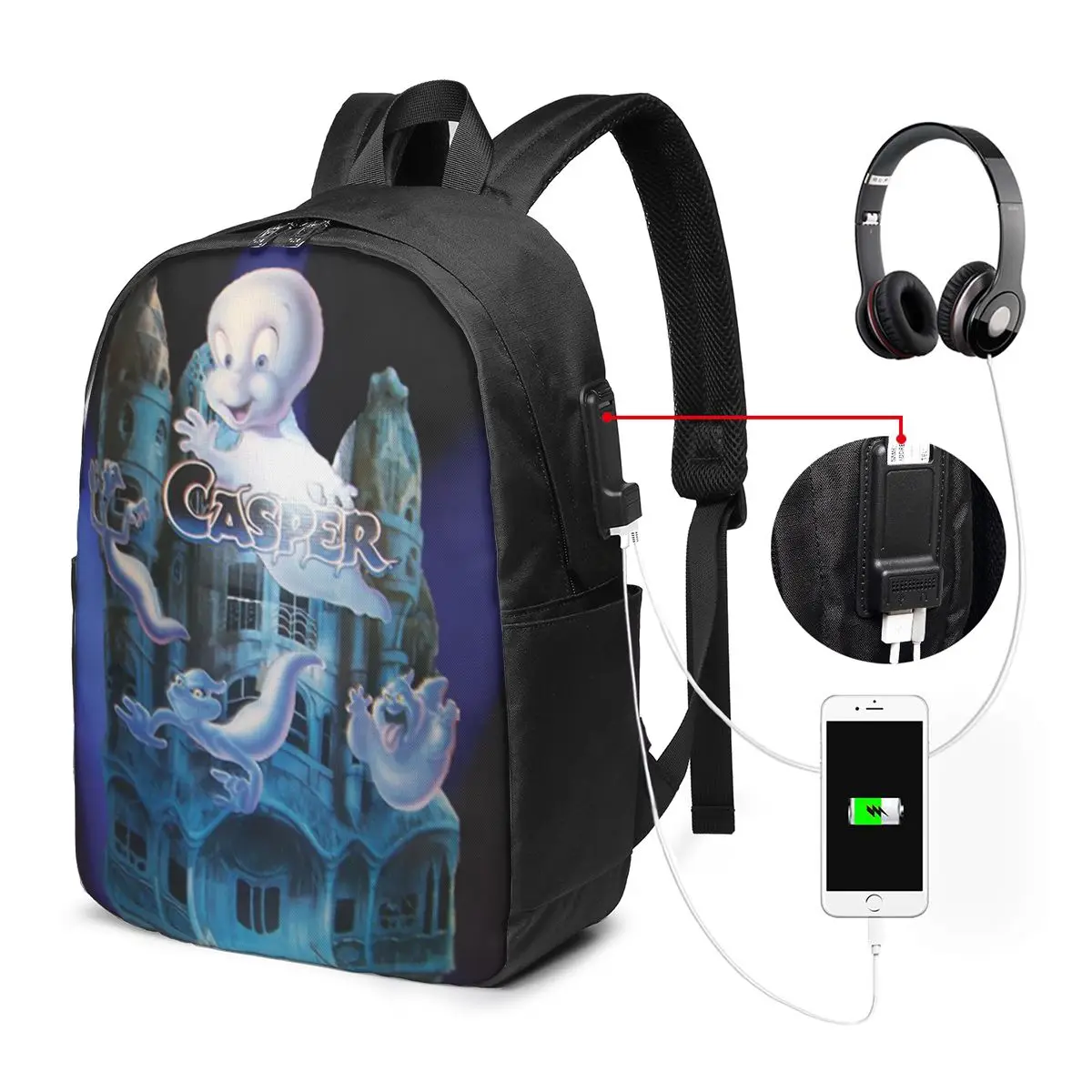 The Friendly Ghost Casper Backpack Travel Notebook Bag Computer College Student School Bag Laptop Shoulder Bags for Men Women
The Friendly Ghost Casper Backpack Travel Notebook Bag Computer College Student School Bag Laptop Shoulder Bags for Men Women