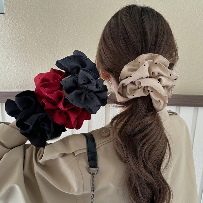 Ретро-резинки для волос большого размера для женщин и девушек, эластичные резинки для волос с принтом в горошек, элегантные повязки для хвоста, аксессуары для волос
Ретро-резинки для волос большого размера для женщин и девушек, эластичные резинки для волос с принтом в горошек, элегантные повязки для хвоста, аксессуары для волос