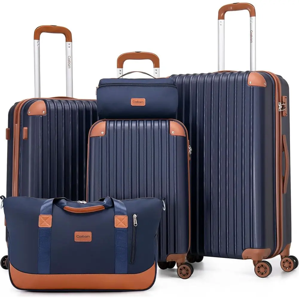 5-Piece ABS Hard Case Luggage Set with Spinner Wheels and TSA Lock
5-Piece ABS Hard Case Luggage Set with Spinner Wheels and TSA Lock