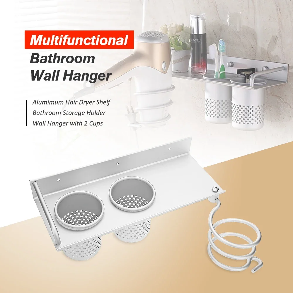 Original Multi-function Bathroom Hair Dryer Holder Wall Mounted Rack Space Aluminum Shelf Storage Holder Stainless Steel Holder
Original Multi-function Bathroom Hair Dryer Holder Wall Mounted Rack Space Aluminum Shelf Storage Holder Stainless Steel Holder