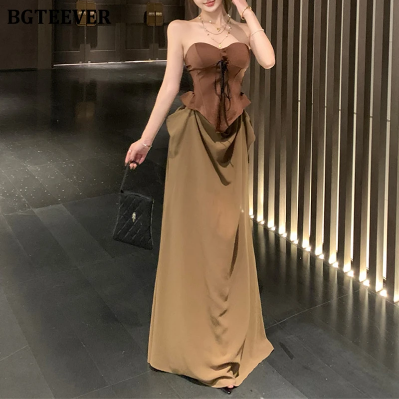 BGTEEVER стильное женское лоскутное платье трапециевидной формы без бретелек летняя мода с тонкой талией женское вечернее платье без рукавов средней длины
BGTEEVER стильное женское лоскутное платье трапециевидной формы без бретелек летняя мода с тонкой талией женское вечернее платье без рукавов средней длины