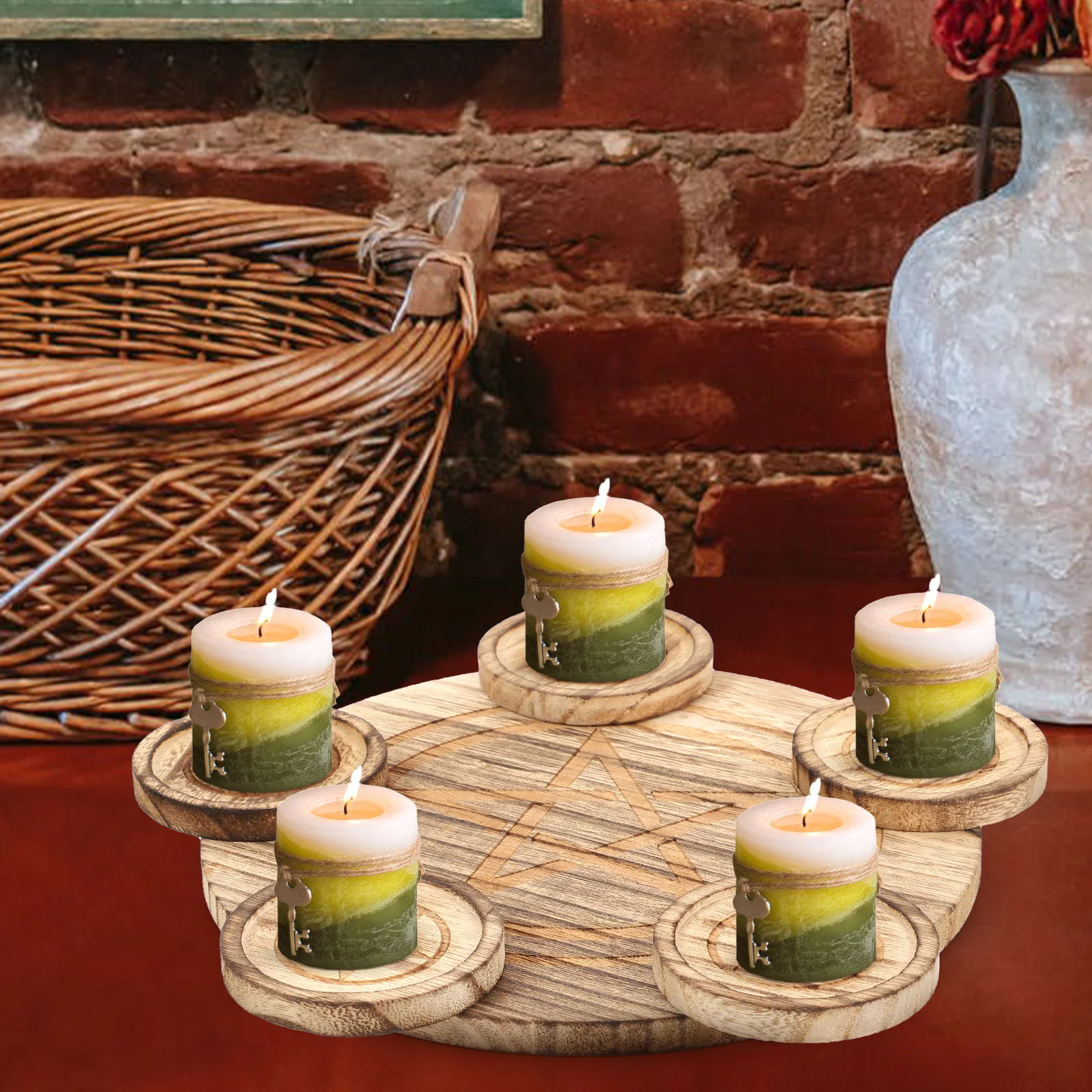 Wooden Holder 5 Rustic Candlestick Wood Stand For Wedding Home Decor Desktop Party Tarot Display
Wooden Holder 5 Rustic Candlestick Wood Stand For Wedding Home Decor Desktop Party Tarot Display