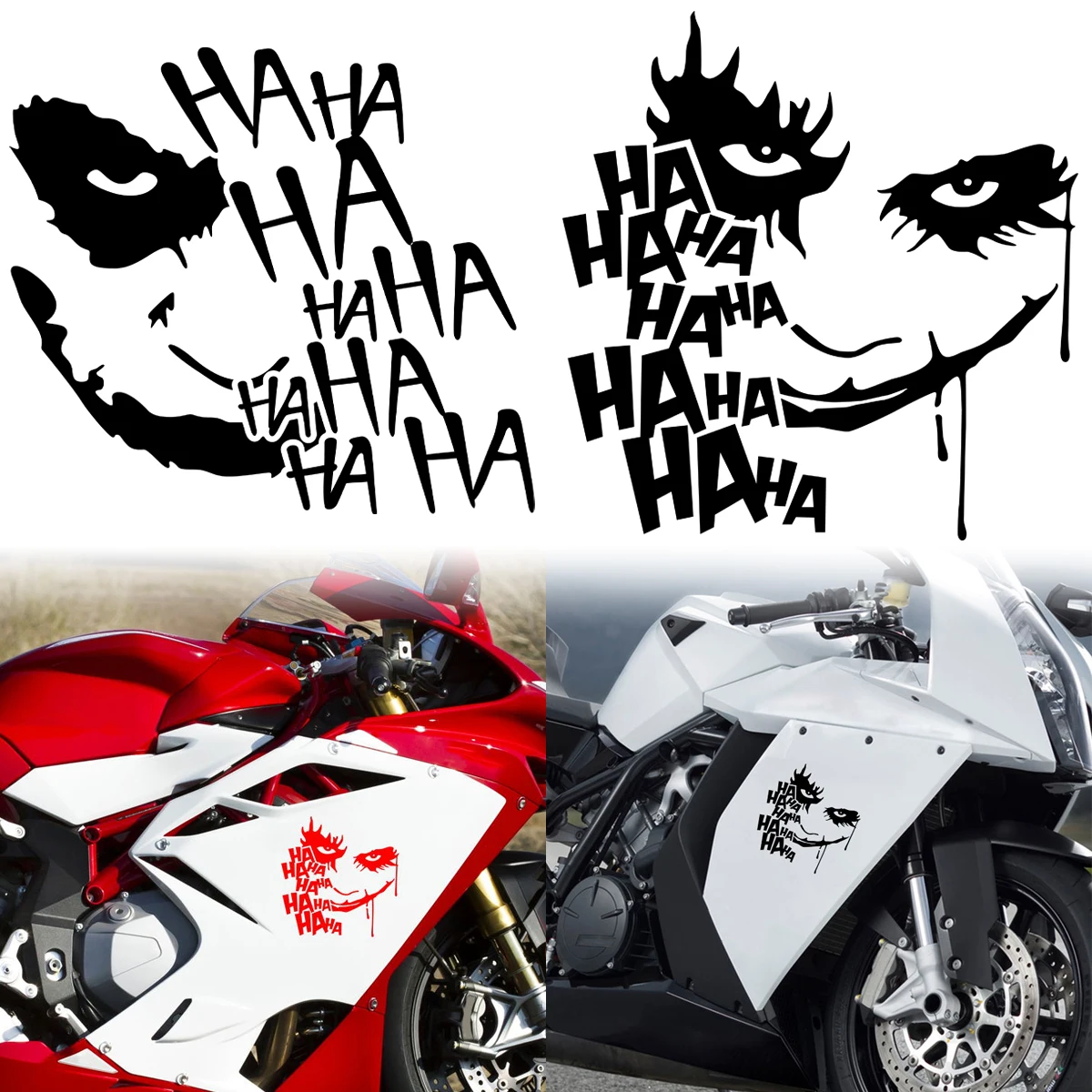 Joker HAHAHA Reflective Car Stickers Decor Motorcycle Body Fuel Tank Windshield Moto Helmet Decals Accessories For Kawasaki Voge
Joker HAHAHA Reflective Car Stickers Decor Motorcycle Body Fuel Tank Windshield Moto Helmet Decals Accessories For Kawasaki Voge