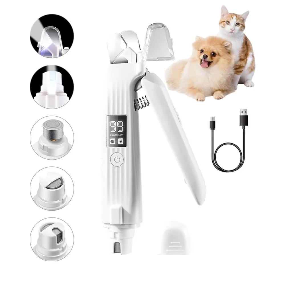 Pet Nail Clipper Trimmer with LED Light USB Rechargeable Electric Nail Clipper Display Nail Grinder Prevent Injury Low Noise
Pet Nail Clipper Trimmer with LED Light USB Rechargeable Electric Nail Clipper Display Nail Grinder Prevent Injury Low Noise