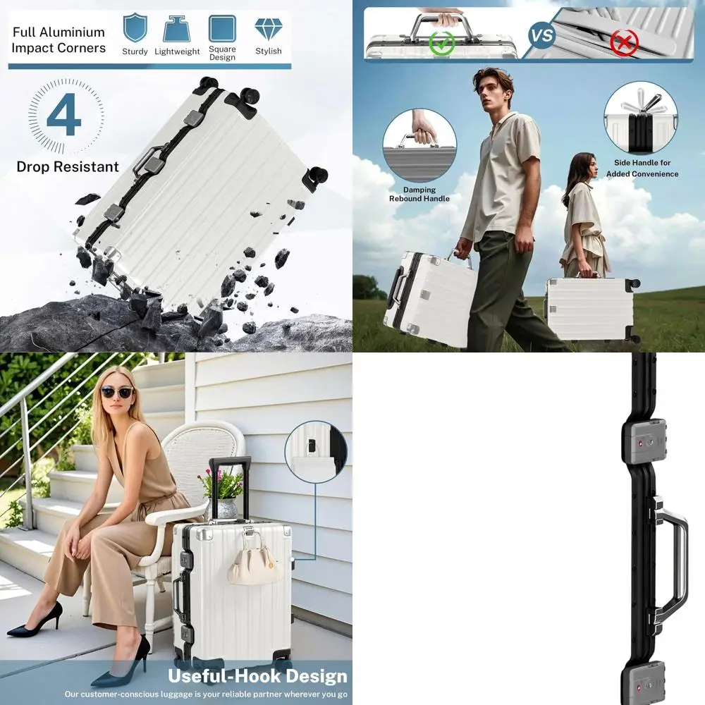 24 Inch Krute Aluminum Frame Suitcase - Spinner Wheels, PC+ABS Hardside, TSA Lock Luggage
24 Inch Krute Aluminum Frame Suitcase - Spinner Wheels, PC+ABS Hardside, TSA Lock Luggage