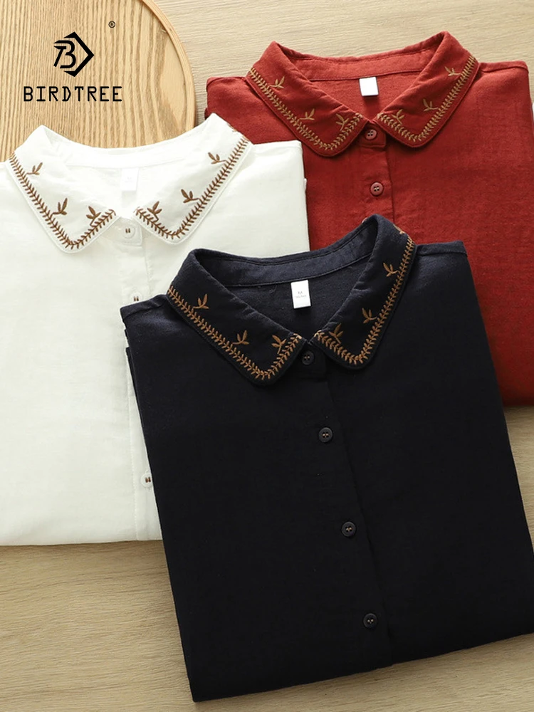 Новая женская хлопковая рубашка с длинным рукавом на весну 2026 года, с отложным воротником и вышивкой, в стиле Mori Girl, тонкая свободная блузка T63521CC
Новая женская хлопковая рубашка с длинным рукавом на весну 2026 года, с отложным воротником и вышивкой, в стиле Mori Girl, тонкая свободная блузка T63521CC