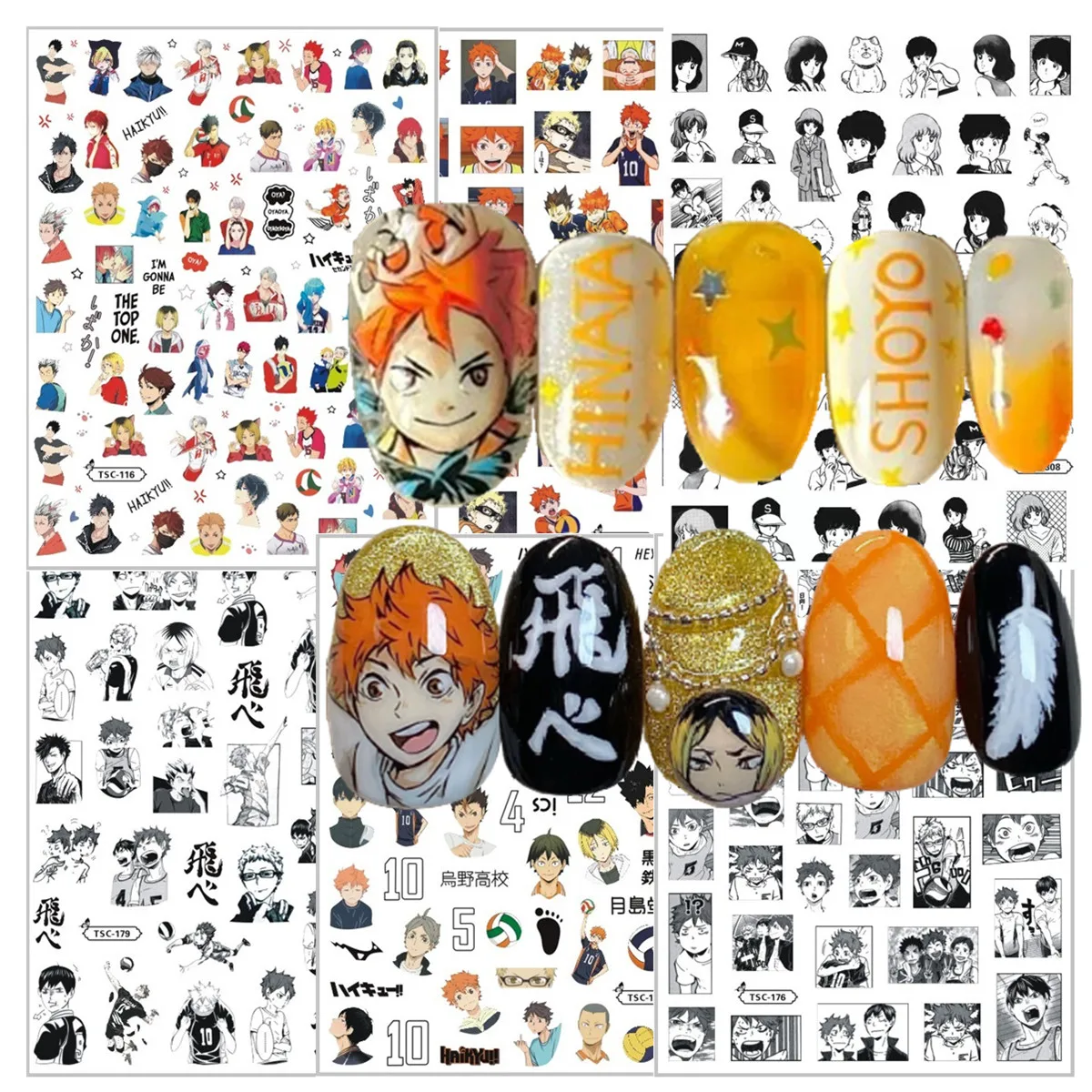 TSC-116 Anime 3d nail art sticker stamp decal nail slider nail decor Haikyuu!! Hinata Shoyo Tobio Kageyama
TSC-116 Anime 3d nail art sticker stamp decal nail slider nail decor Haikyuu!! Hinata Shoyo Tobio Kageyama