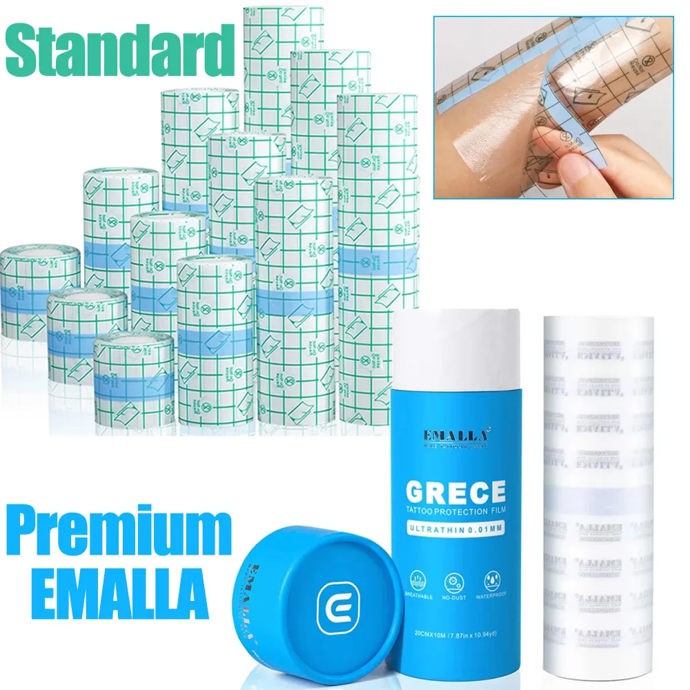 EMALLA GRECE Премиальная защитная пленка для татуировок и стандартная лента для татуировок из искусственной кожи, защитная клейкая повязка для ухода за кожей 
EMALLA GRECE Премиальная защитная пленка для татуировок и стандартная лента для татуировок из искусственной кожи, защитная клейкая повязка для ухода за кожей