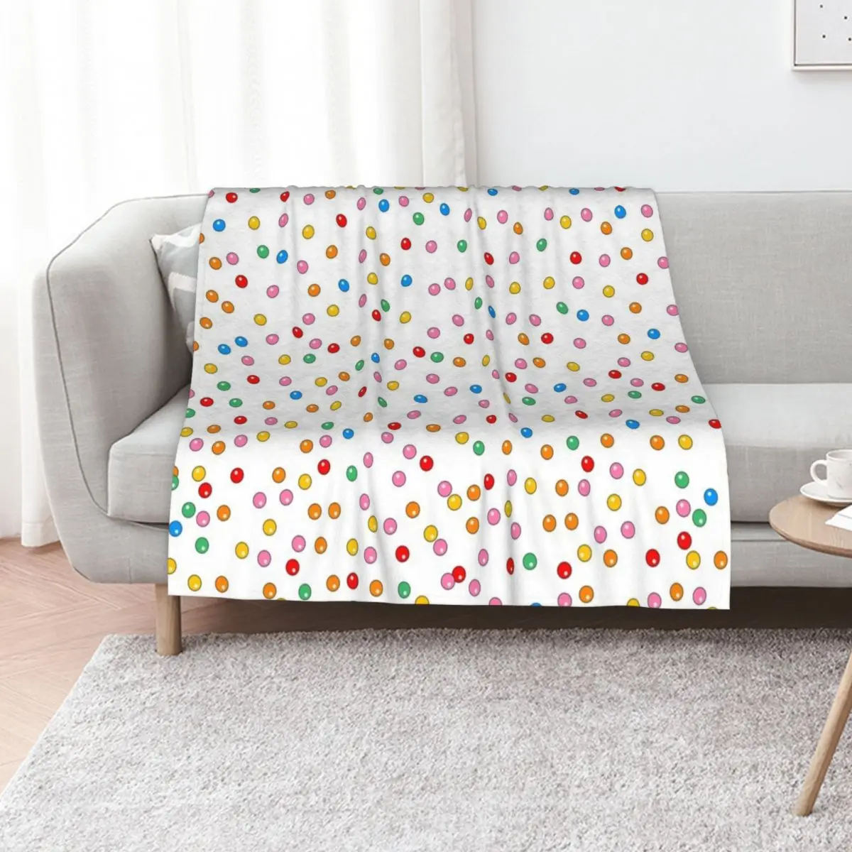 Rainbow Gumballs White Throw Blanket Bed Decorative Beds Kid'S wednesday Blankets
Rainbow Gumballs White Throw Blanket Bed Decorative Beds Kid'S wednesday Blankets