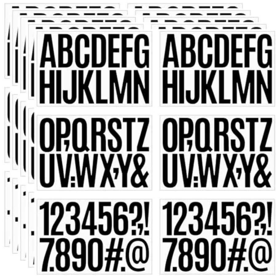 80 Pcs Waterproof"Vyl Alphabet and Number Stickers - Self-Adhesive for Mailboxes, Wdows, Doors, Signs, Vehicles and More
80 Pcs Waterproof"Vyl Alphabet and Number Stickers - Self-Adhesive for Mailboxes, Wdows, Doors, Signs, Vehicles and More