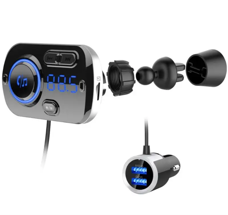 Автомобильный MP3 плеер Bluetooth 5,0 Автомобильный FM-передатчик AUX аудио беспроводной автомобильный комплект громкой связи QC3.0 USB зарядное устройство Поддержка TF-карты LED
Автомобильный MP3 плеер Bluetooth 5,0 Автомобильный FM-передатчик AUX аудио беспроводной автомобильный комплект громкой связи QC3.0 USB зарядное устройство Поддержка TF-карты LED