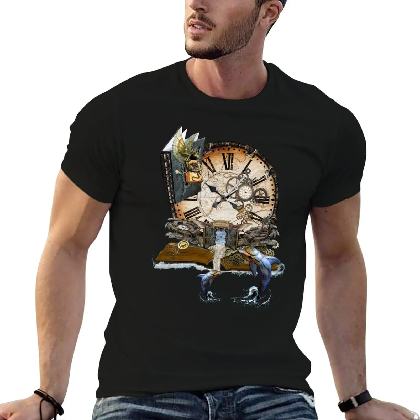 Steampunk Dragon Library T-Shirt t shirts for man cotton funny funny t shirts cotton T-Shirt
Steampunk Dragon Library T-Shirt t shirts for man cotton funny funny t shirts cotton T-Shirt