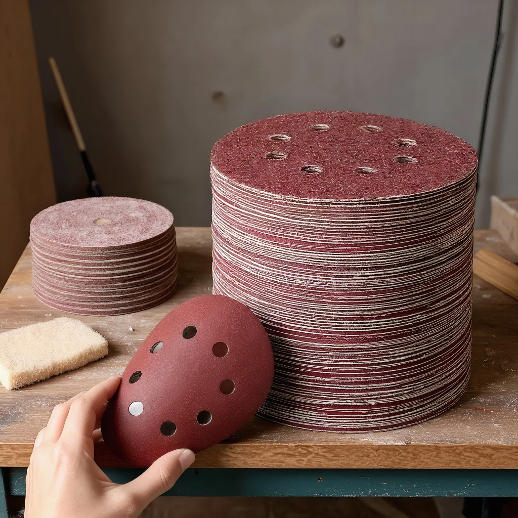 5 Inch 80 Grit Aluminum Oxide Sanding Discs, 8 Hole Hook Loop Red Velvet Sandpaper for Metal Wood Polishing on Air Grinder
5 Inch 80 Grit Aluminum Oxide Sanding Discs, 8 Hole Hook Loop Red Velvet Sandpaper for Metal Wood Polishing on Air Grinder