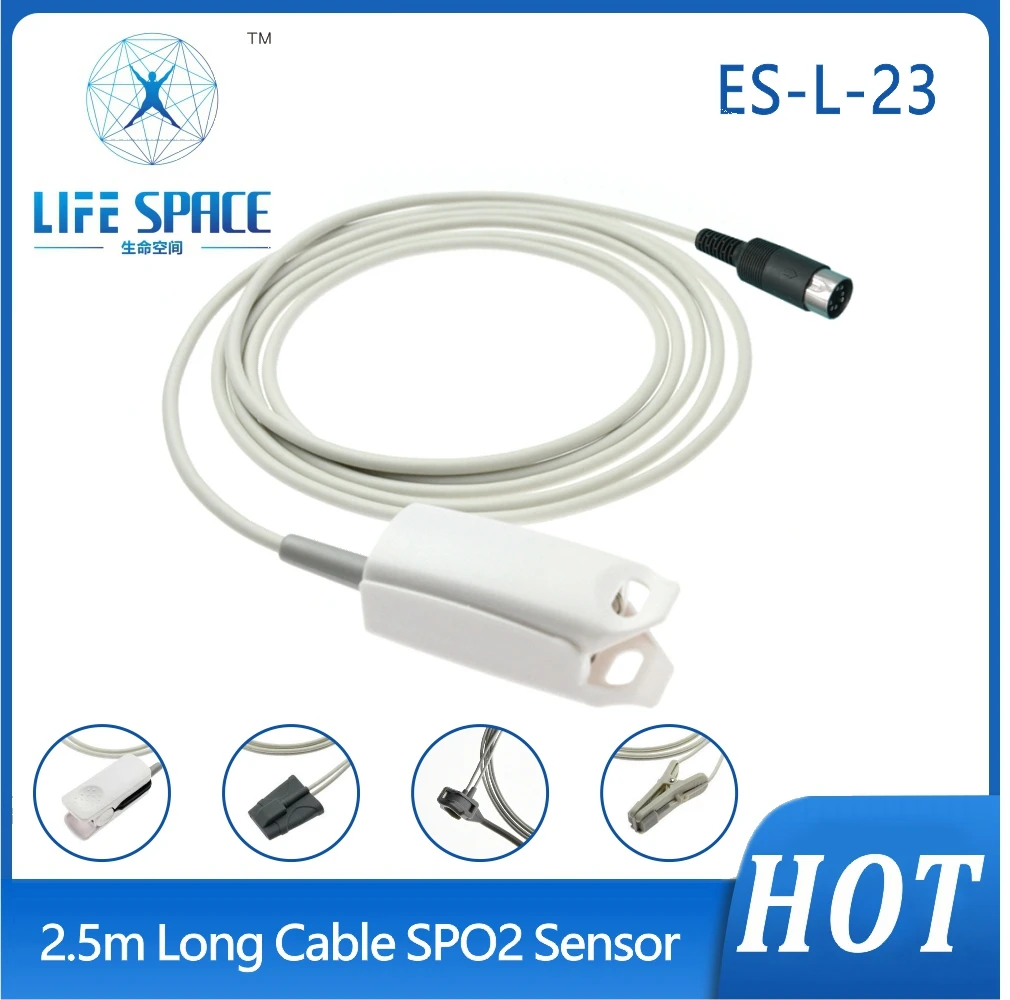 Spo2 Sensor Blood oxygen Oximeter probe Adult Child Neonate Finger ear clip silicone Compatible BIOSYS 6pin
Spo2 Sensor Blood oxygen Oximeter probe Adult Child Neonate Finger ear clip silicone Compatible BIOSYS 6pin