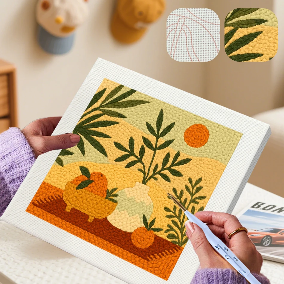 GATYZTORY punch embroidery needle set package Handmade plant decoration yarn drawing with frame Diy 25X25cm cross stitch crafts
GATYZTORY punch embroidery needle set package Handmade plant decoration yarn drawing with frame Diy 25X25cm cross stitch crafts