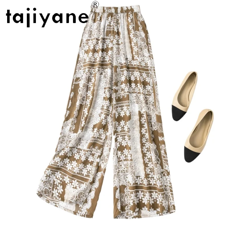 TAJIYANE 100% Real Mulberry Silk Pants for Woman Fashion Print Baggy Pants Summer Casual Straight Trousers Women Clothes 2026 바지
TAJIYANE 100% Real Mulberry Silk Pants for Woman Fashion Print Baggy Pants Summer Casual Straight Trousers Women Clothes 2026 바지