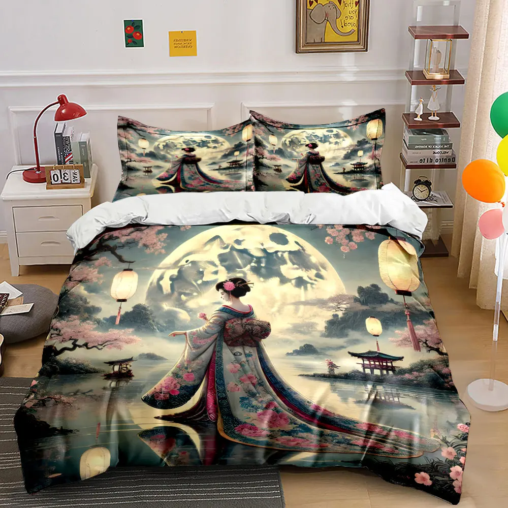 Moonlit Kimono Art Print Set, Multiple sizes kid's and adults' bedroom Exquisite 3PC bedding set, gift
Moonlit Kimono Art Print Set, Multiple sizes kid's and adults' bedroom Exquisite 3PC bedding set, gift