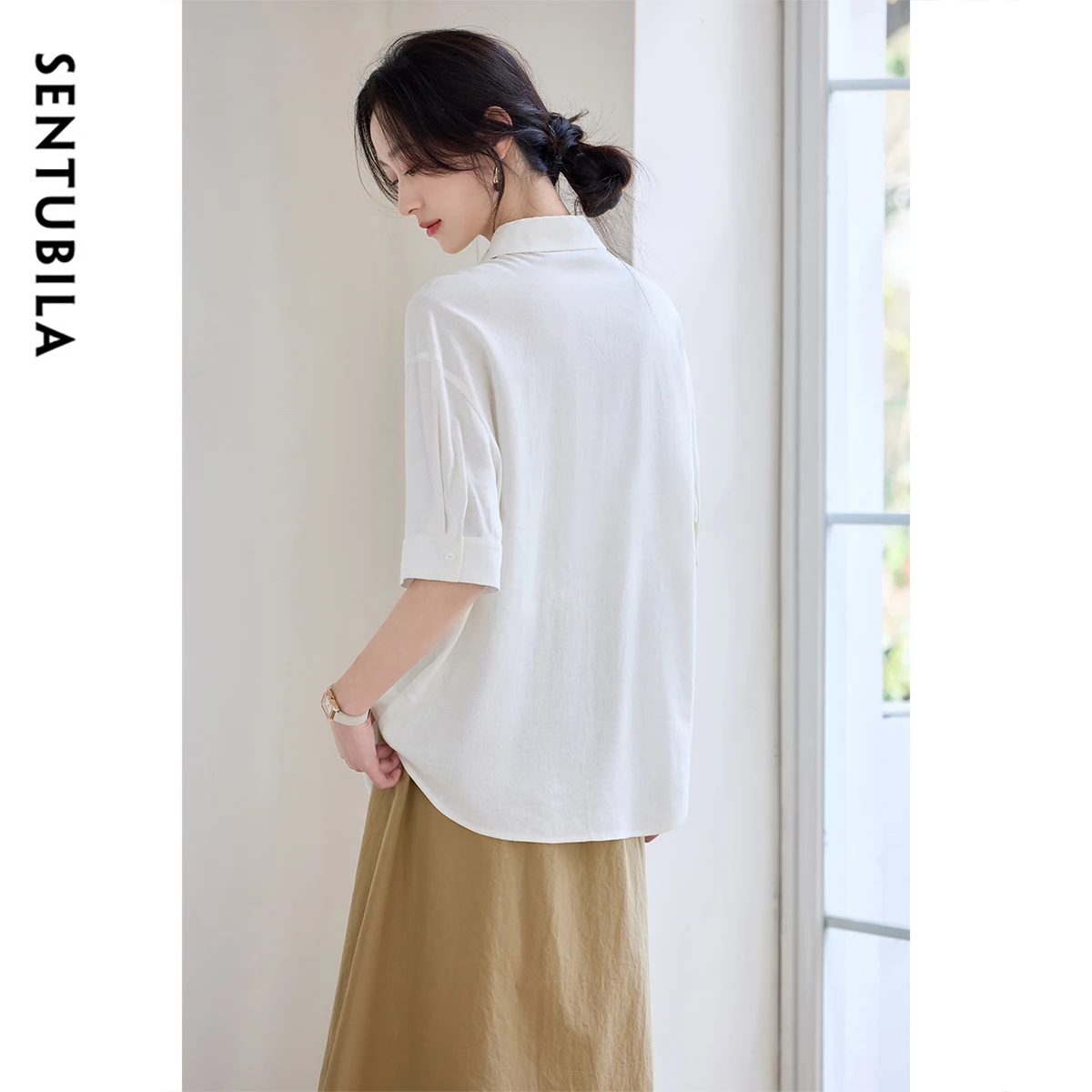 SENTUBILA Women Casual Shirt 2025 Hollow Embroidery Collar Single Breasted Women's White Shirt Korean Popular Clothes 152C59051
SENTUBILA Women Casual Shirt 2025 Hollow Embroidery Collar Single Breasted Women's White Shirt Korean Popular Clothes 152C59051