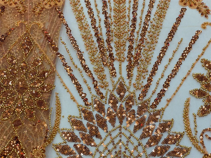 African Lace Heavy Beaded Embroidery and French Sequins Lace Fabric for Nigerian Wedding Dresses RJW-1266
African Lace Heavy Beaded Embroidery and French Sequins Lace Fabric for Nigerian Wedding Dresses RJW-1266