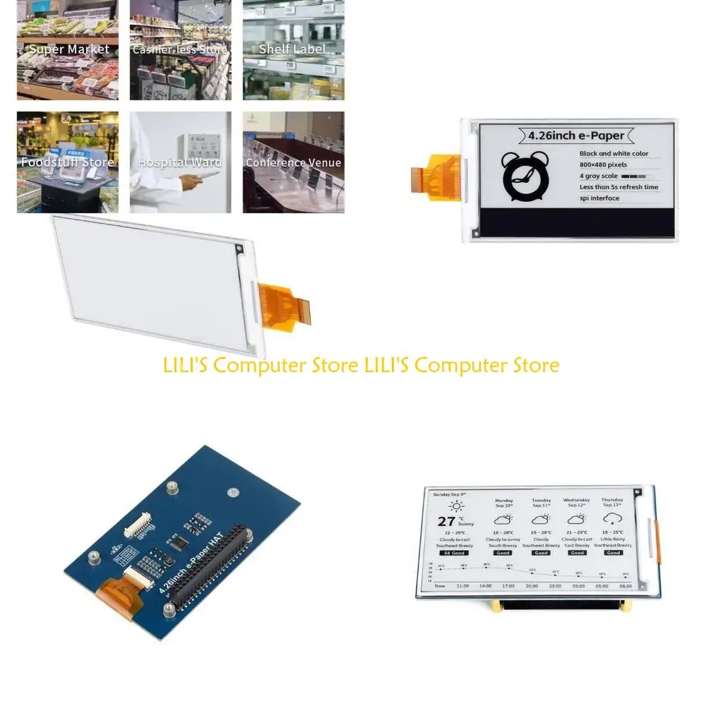 A52B ePaper Panel Display HAT 800x480 ePaper Electronic Screen 2 Color
A52B ePaper Panel Display HAT 800x480 ePaper Electronic Screen 2 Color