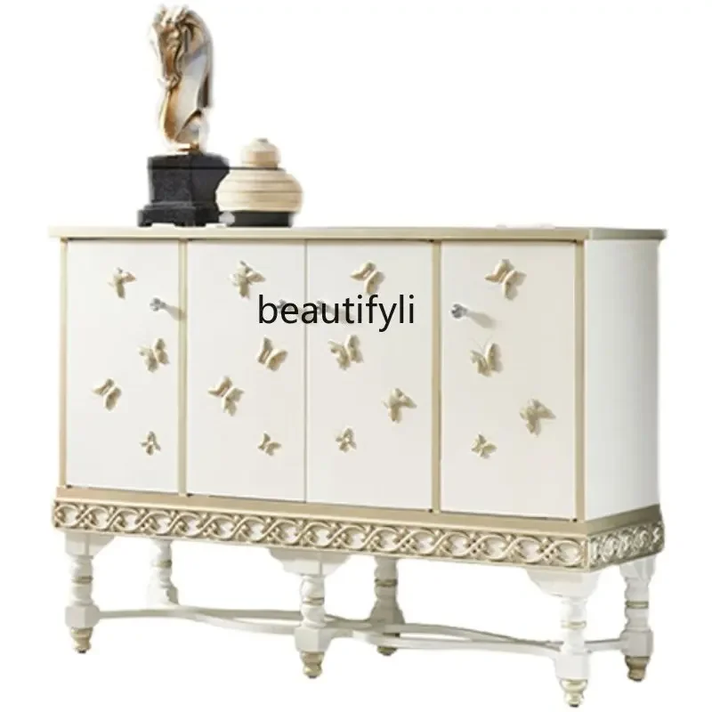 xxxEuropean-Style New Classical White Hallway Shoe Cabinet Integrated Butterfly Entrance Cabinet Light Luxury Sideboard Cabinet 
xxxEuropean-Style New Classical White Hallway Shoe Cabinet Integrated Butterfly Entrance Cabinet Light Luxury Sideboard Cabinet