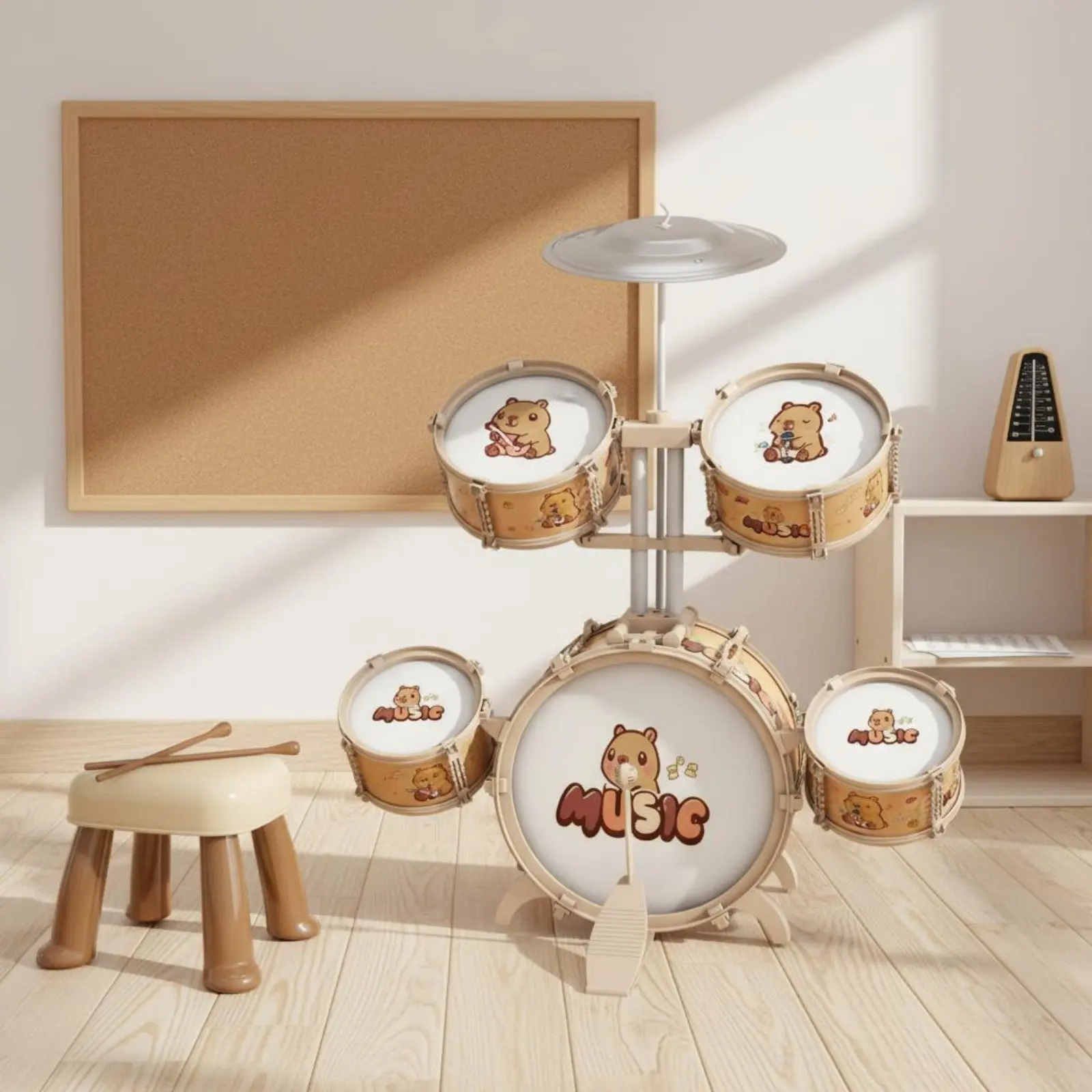 Toy Jazz Drum Kit Early Education Kids Drum Set Beginner Percussion Set Gift Box Included for Young Children
Toy Jazz Drum Kit Early Education Kids Drum Set Beginner Percussion Set Gift Box Included for Young Children