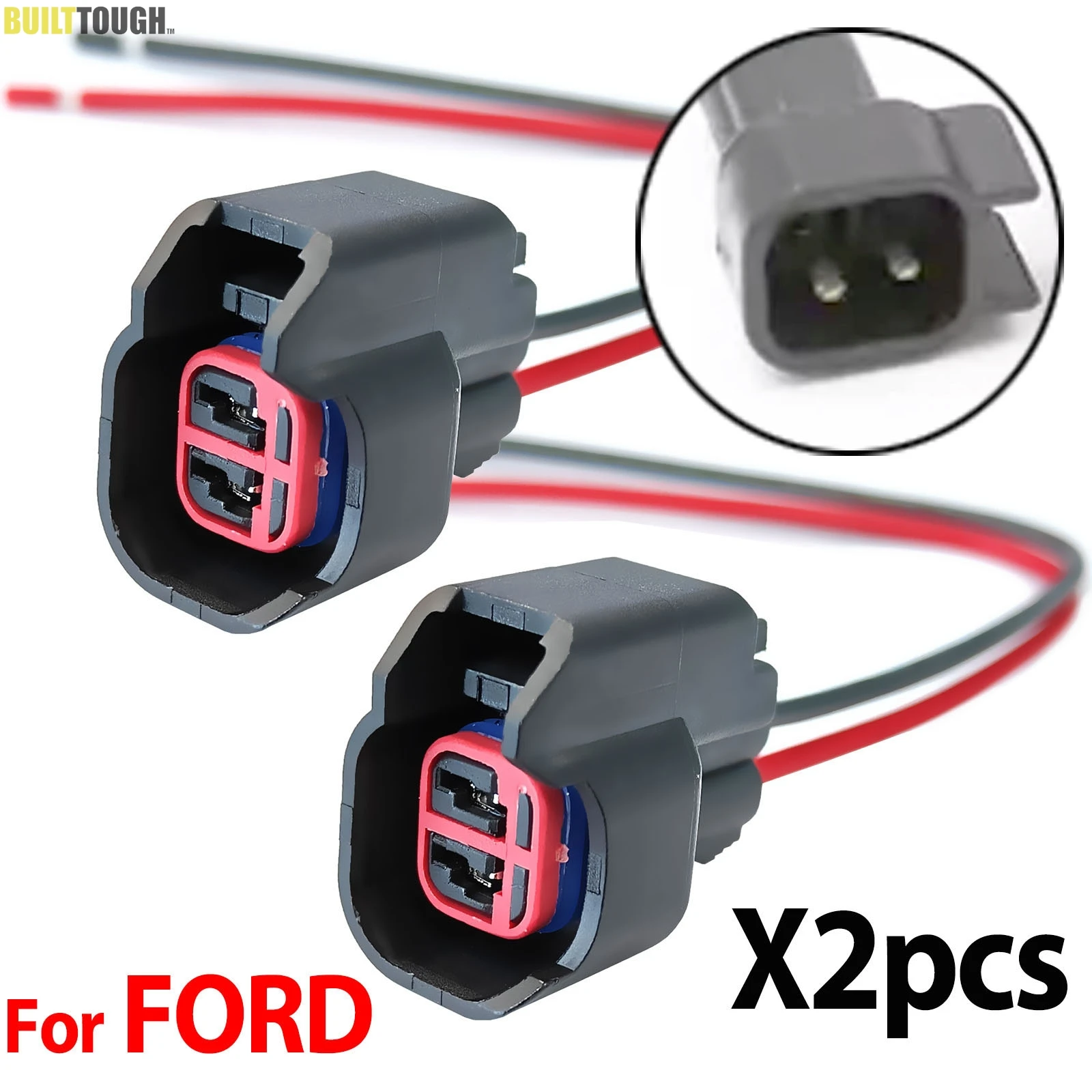 2pcs 2Pin Plug For Ford ABS Sensor Wheel Speed Connector Wiring Loom Harness Harness Kit Prewired Cable BU2Z14S411RA 
2pcs 2Pin Plug For Ford ABS Sensor Wheel Speed Connector Wiring Loom Harness Harness Kit Prewired Cable BU2Z14S411RA