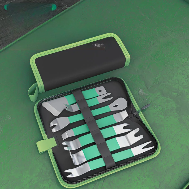 Angled Head Panel Removal Tools Automotive Pry Tool Set 30-Degree Angled Head 7-Piece Tool Set Polished Smooth Edges
Angled Head Panel Removal Tools Automotive Pry Tool Set 30-Degree Angled Head 7-Piece Tool Set Polished Smooth Edges