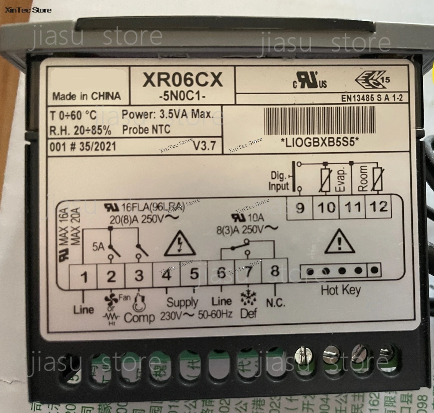 Original XR06CX XR06CX-5N0C1 Electronic Temperature Controller Cold Storage Thermostat Refrigerator Temperature Controller
Original XR06CX XR06CX-5N0C1 Electronic Temperature Controller Cold Storage Thermostat Refrigerator Temperature Controller