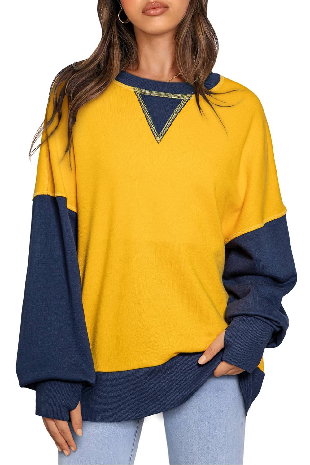 Женский свитер с круглым вырезом и цветными блоками, новый осенний стиль, свободный и теплый пуловер LD800040
Женский свитер с круглым вырезом и цветными блоками, новый осенний стиль, свободный и теплый пуловер LD800040